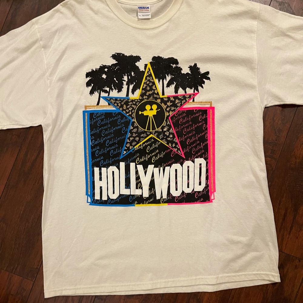 Hollywood white women T-shirt